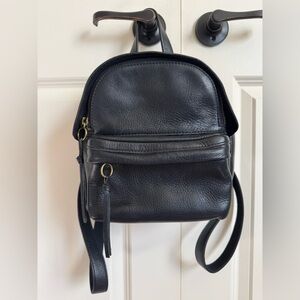 Madewell Black Leather Backpack (small)